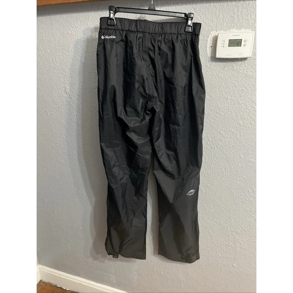Columbia Omni-Shade Pants Mens Size Large  Black Rain Waterproof Elastic Waist